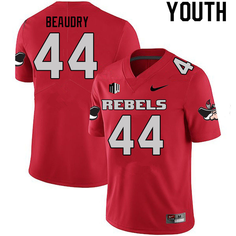 Youth #44 Kyle Beaudry UNLV Rebels College Football Jerseys Sale-Scarlet